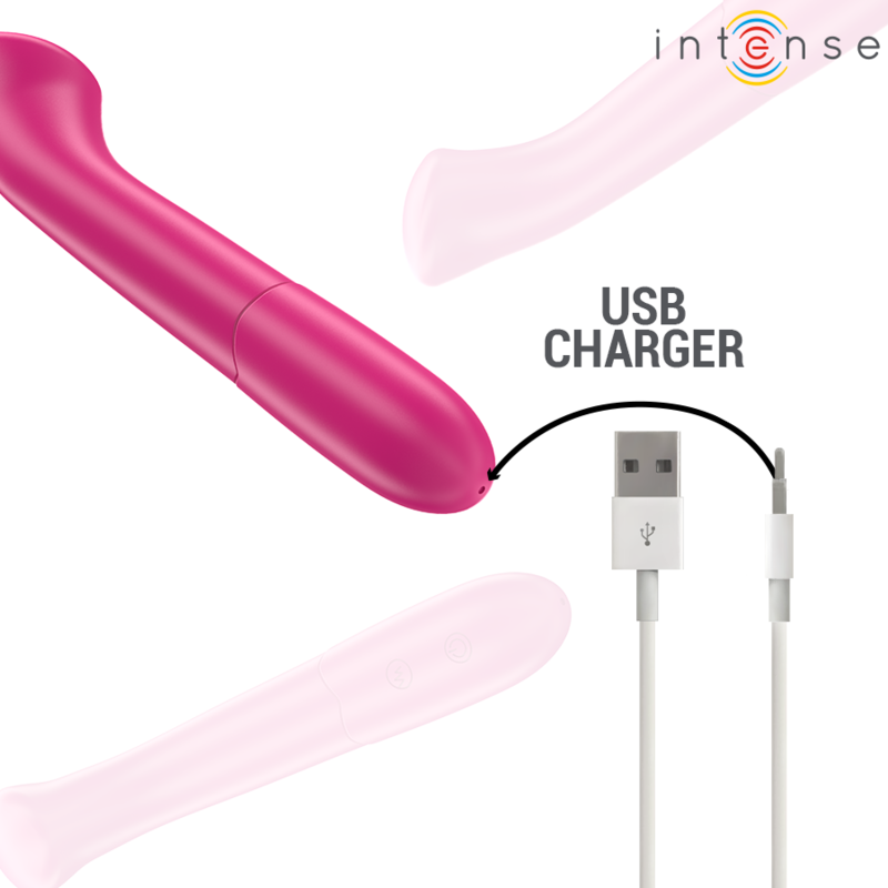 INTENSE - PATY VIBRATEUR 19 CM FLEXIBLE 10 VIBRATIONS MODÈLE 2 ROSE – Image 5