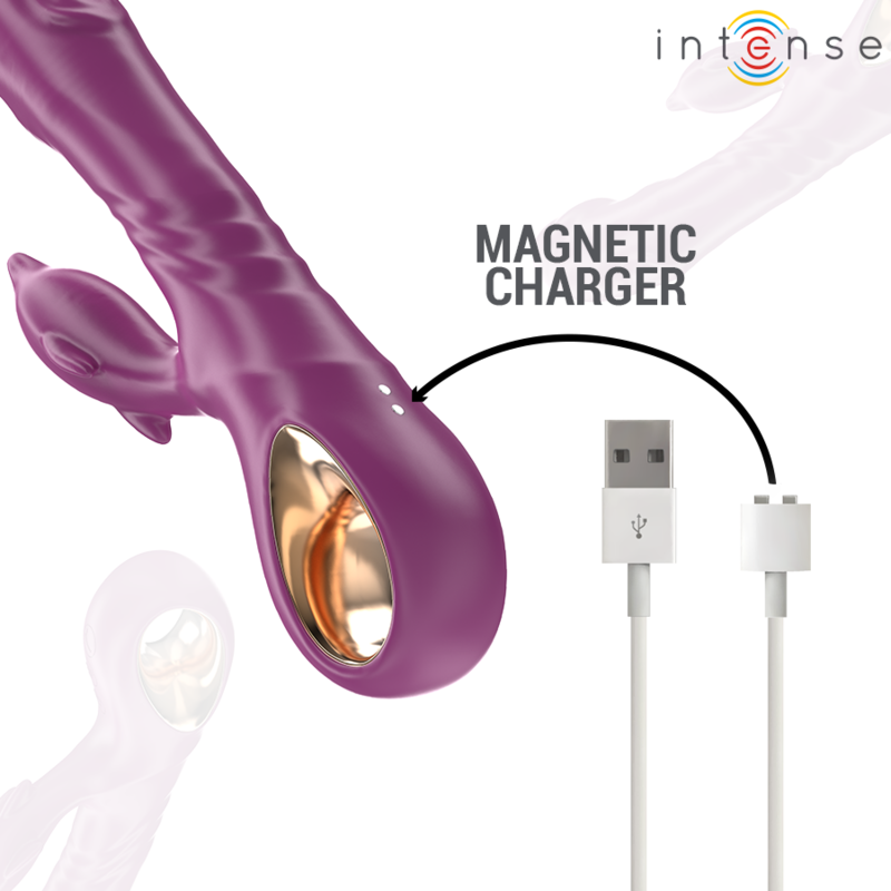INTENSE - HALLE VIBRATEUR MULTIFONCTION AVEC LANGUE STIMULANTE DAUPHIN VIOLET – Image 6