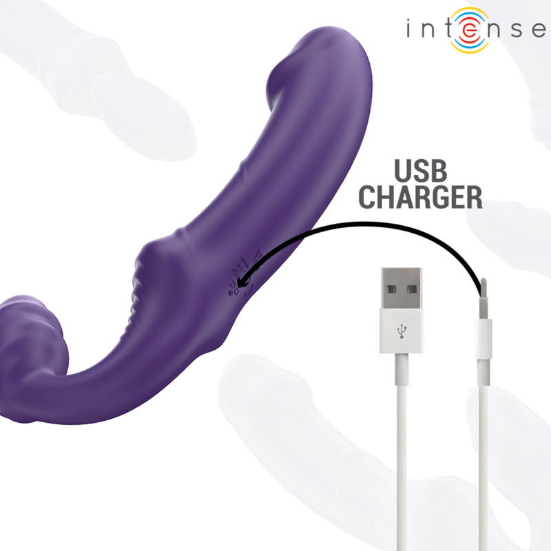 INTENSE - JILL DOUBLE VIBRATEUR 20 CM VIOLET TÉLÉCOMMANDE – Image 6