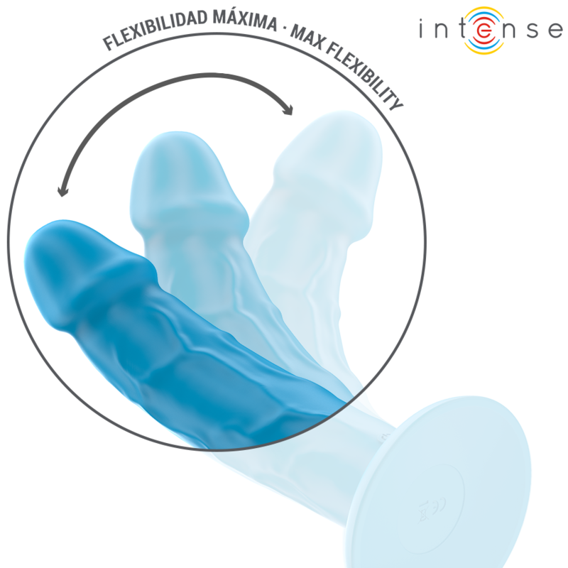 INTENSE - PHOEBE VIBRATEUR RÉALISTE 10 VIBRATIONS TÉLÉCOMMANDE BLEU – Image 4