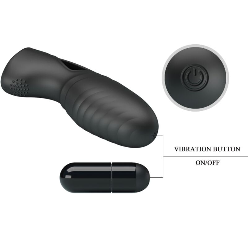 PRETTY LOVE - ALAN VIBRATEUR DE DOIGTS EN SILICONE NOIR – Image 6