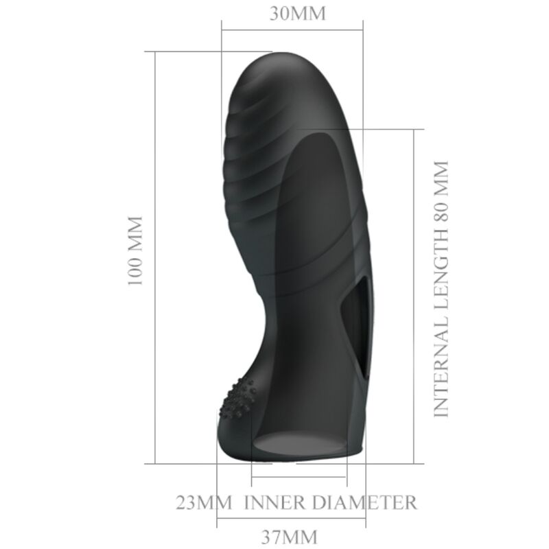 PRETTY LOVE - ALAN VIBRATEUR DE DOIGTS EN SILICONE NOIR – Image 7