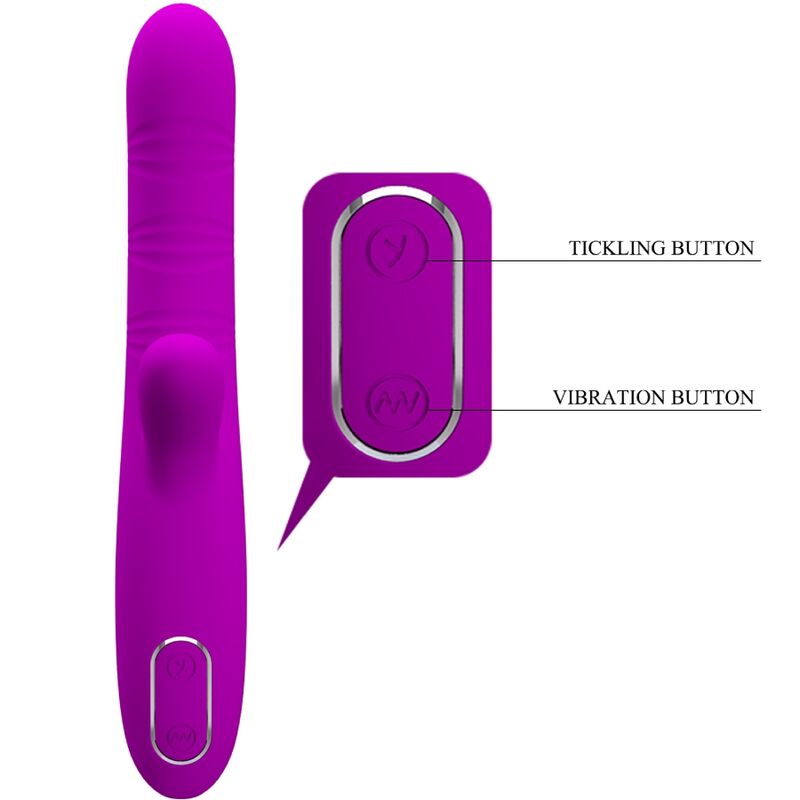 PRETTY LOVE - VIBRATEUR MULTIFONCTION ANGELIQUE + STIMULATEUR DE CLITORIS VIOLET – Image 4