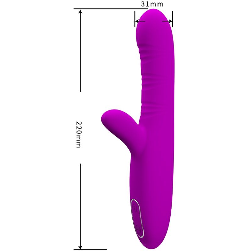 PRETTY LOVE - VIBRATEUR MULTIFONCTION ANGELIQUE + STIMULATEUR DE CLITORIS VIOLET – Image 3