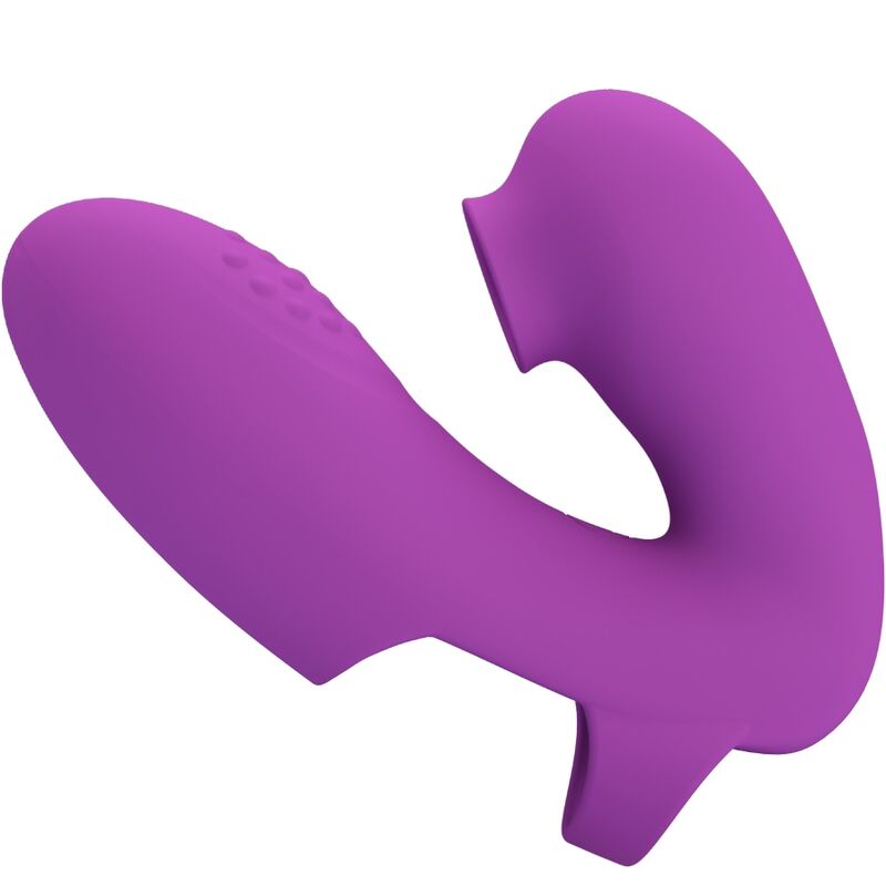 PRETTY LOVE - VIBRATEUR DE DOIGTS ATHENA AVEC STIMULATEUR DE CLITORIS VIOLET – Image 2