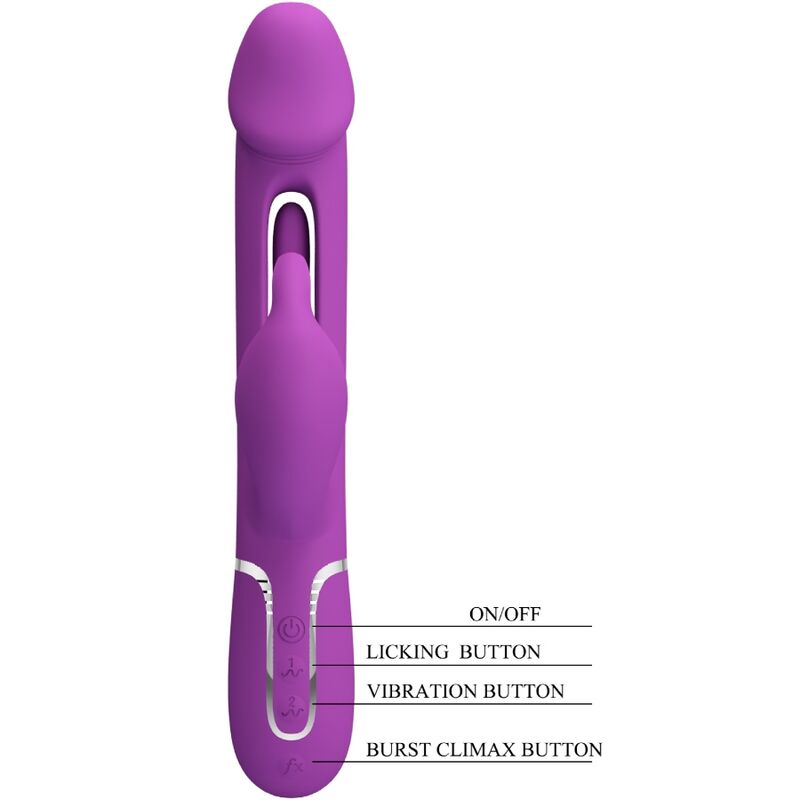 PRETTY LOVE - KAMPAS VIBRATEUR LAPIN MULTIFONCTION 3 EN 1 VIOLET – Image 6
