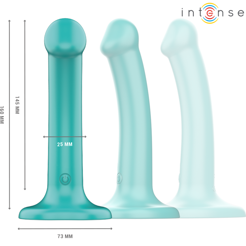 INTENSE - KATIE VIBRATEUR AVEC VENTOUSE 10 VIBRATIONS TÉLÉCOMMANDE BLEUE – Image 2