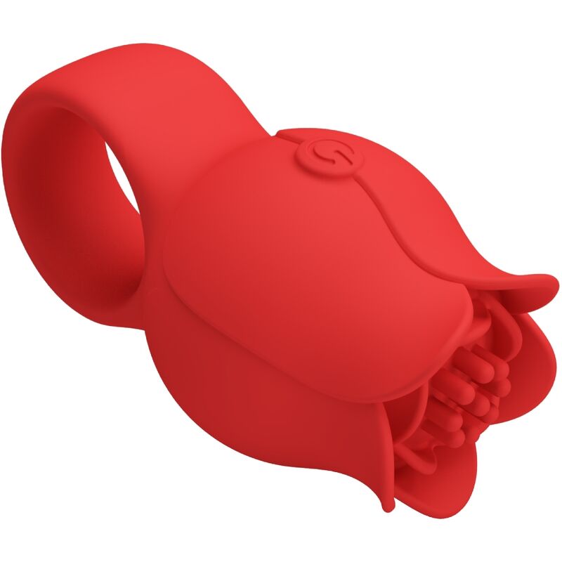 PRETTY LOVE - VIBRATEUR DE DOIGT EN FORME DE JAE ROSE 10 VIBRATIONS ROUGE – Image 4