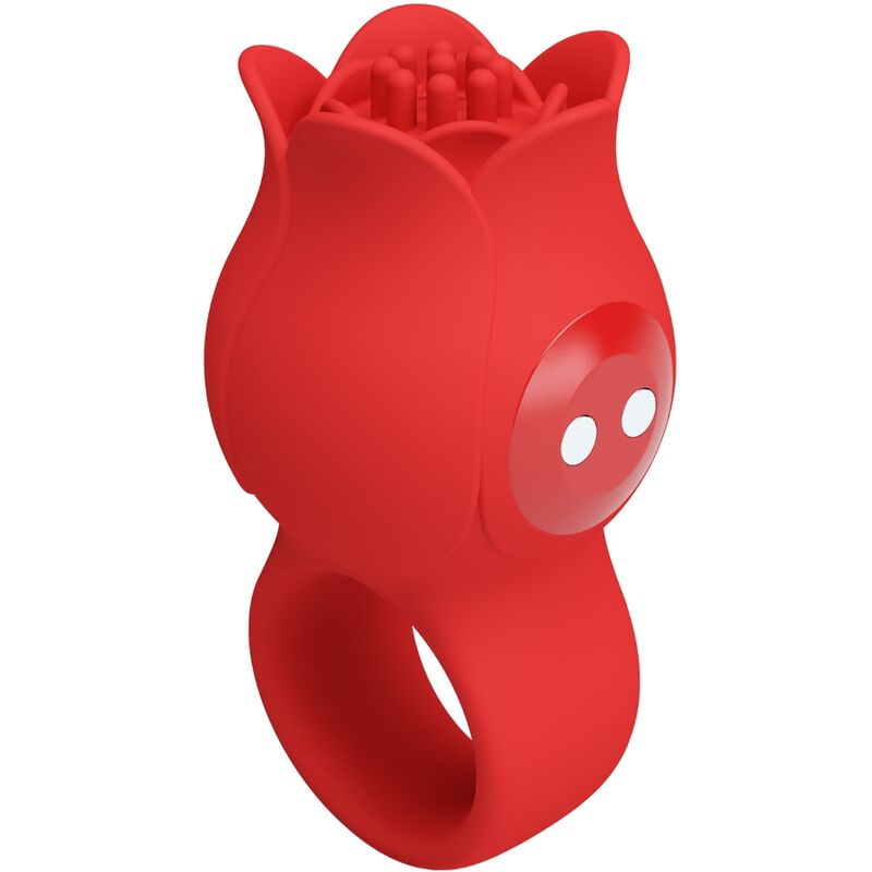 PRETTY LOVE - VIBRATEUR DE DOIGT EN FORME DE JAE ROSE 10 VIBRATIONS ROUGE – Image 2
