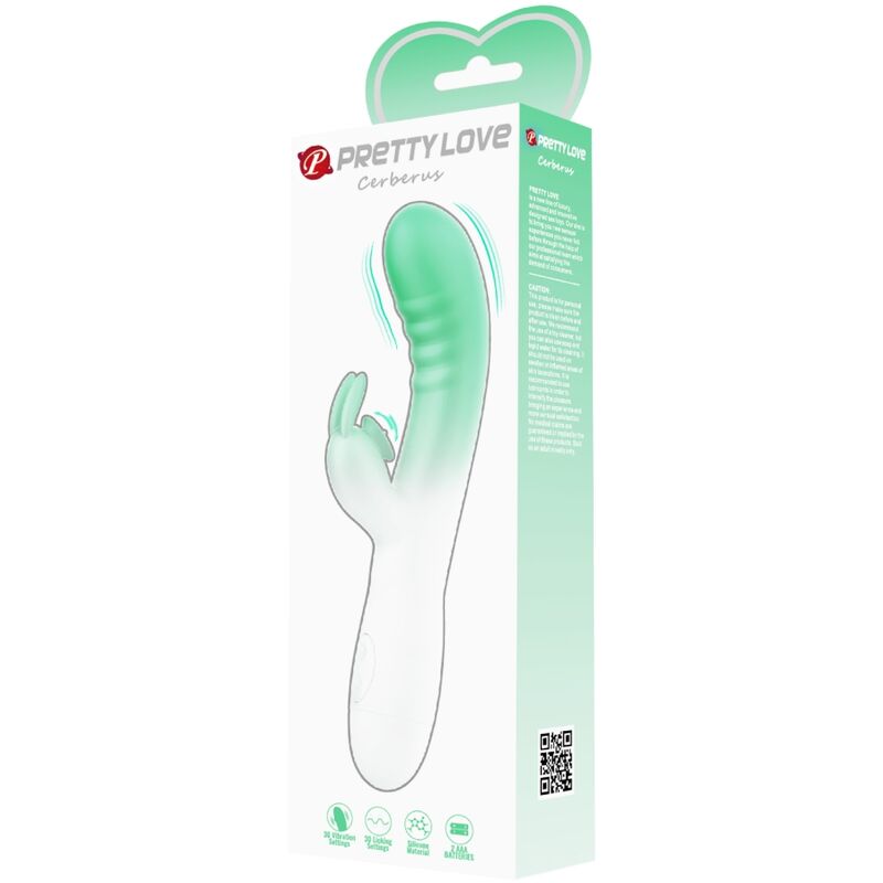 PRETTY LOVE - VIBRATEUR LAPIN CERBERUS 30 VIBRATIONS VERT – Image 9