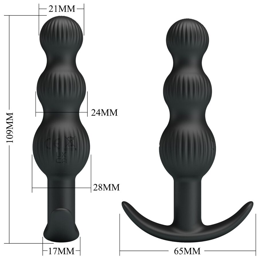 PRETTY LOVE - VIBRATEUR ANAL SIDNEY 10 VIBRATIONS NOIR – Image 7