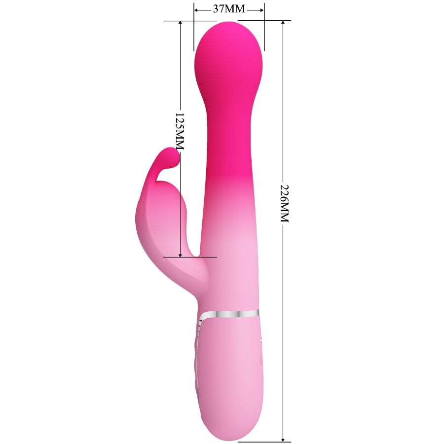 PRETTY LOVE - VIBRATEUR LAPIN MULTIFONCTION 3 EN 1 DEJON ROSE – Image 8
