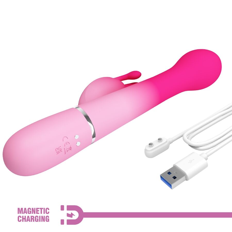 PRETTY LOVE - VIBRATEUR LAPIN MULTIFONCTION 3 EN 1 DEJON ROSE – Image 10