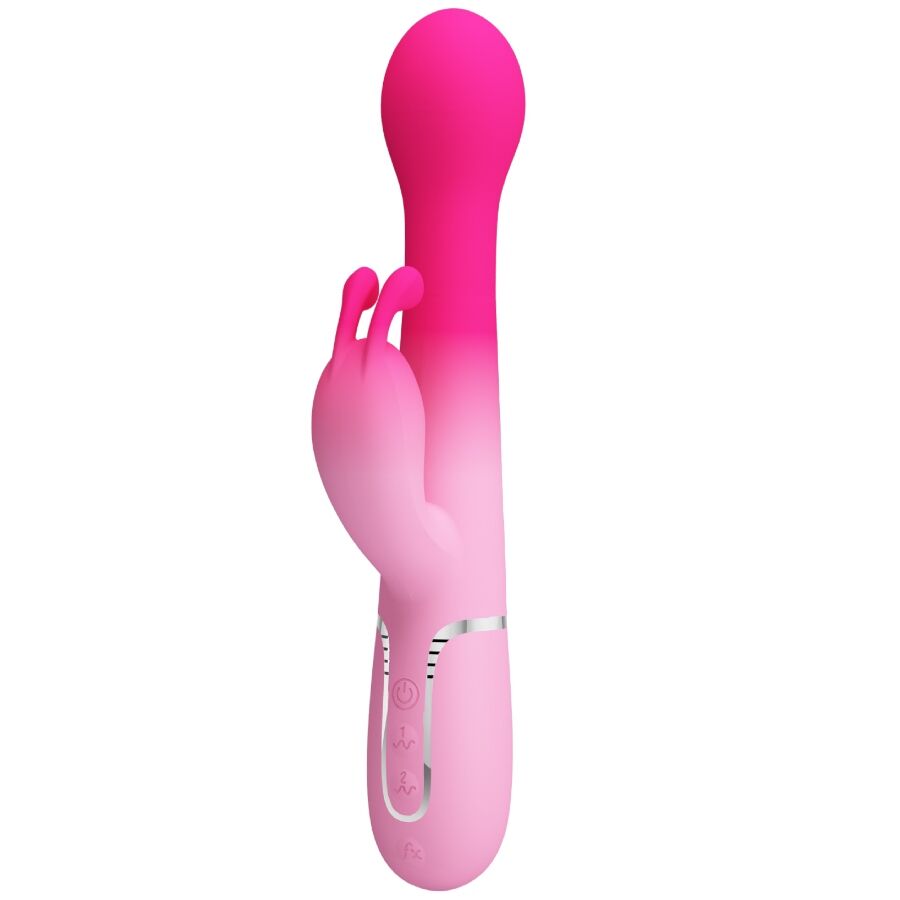 PRETTY LOVE - VIBRATEUR LAPIN MULTIFONCTION 3 EN 1 DEJON ROSE – Image 2