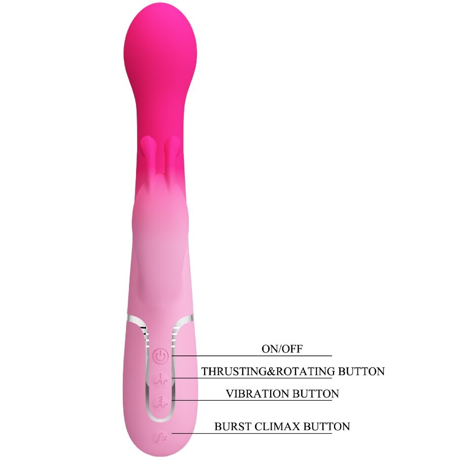 PRETTY LOVE - VIBRATEUR LAPIN MULTIFONCTION 3 EN 1 DEJON ROSE – Image 9