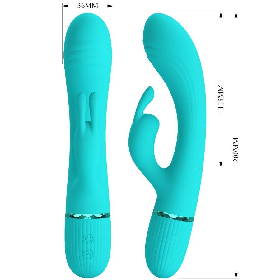 PRETTY LOVE - VIBRATEUR SCOCCO LAPIN TURQUOISE – Image 7