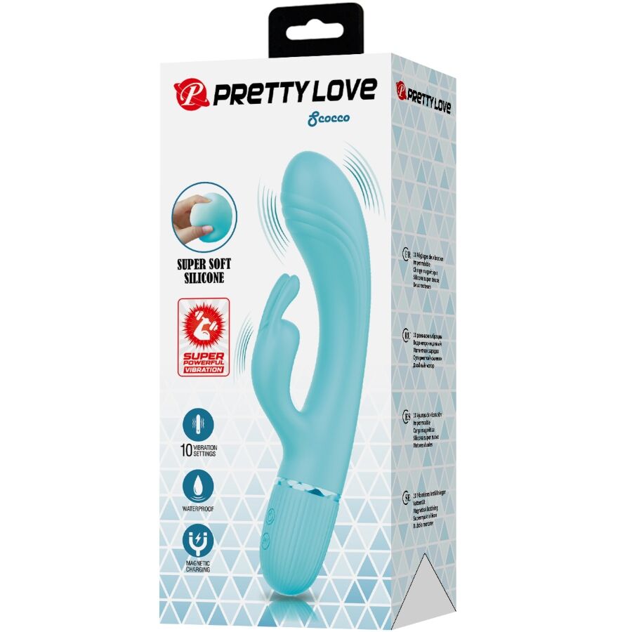 PRETTY LOVE - VIBRATEUR SCOCCO LAPIN TURQUOISE – Image 11
