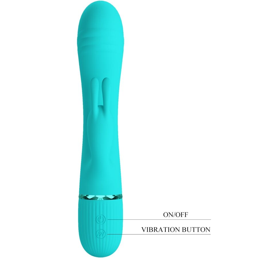 PRETTY LOVE - VIBRATEUR SCOCCO LAPIN TURQUOISE – Image 9