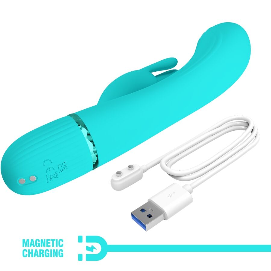 PRETTY LOVE - VIBRATEUR SCOCCO LAPIN TURQUOISE – Image 10