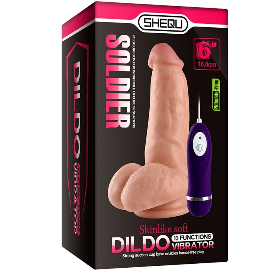 SHEQU - SOLDAT VIBRATEUR DILDO AVEC TÉLÉCOMMANDE 16 CM – Image 7