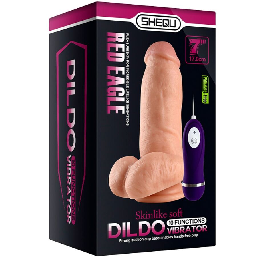 SHEQU - DILDO VIBRATEUR RED EAGLE AVEC TÉLÉCOMMANDE 17 CM – Image 7