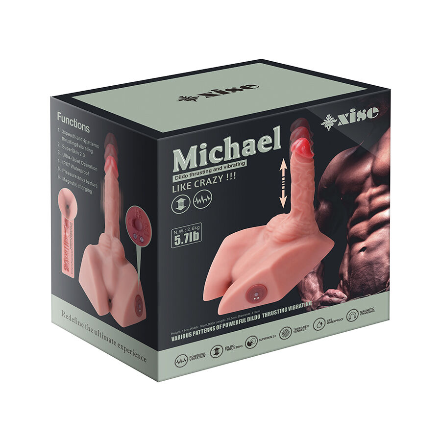 XISE - MICHAEL GODE RÉALISTE ET MASTURBATEUR ANUS AVEC POUSSÉE 15 CM – Image 14