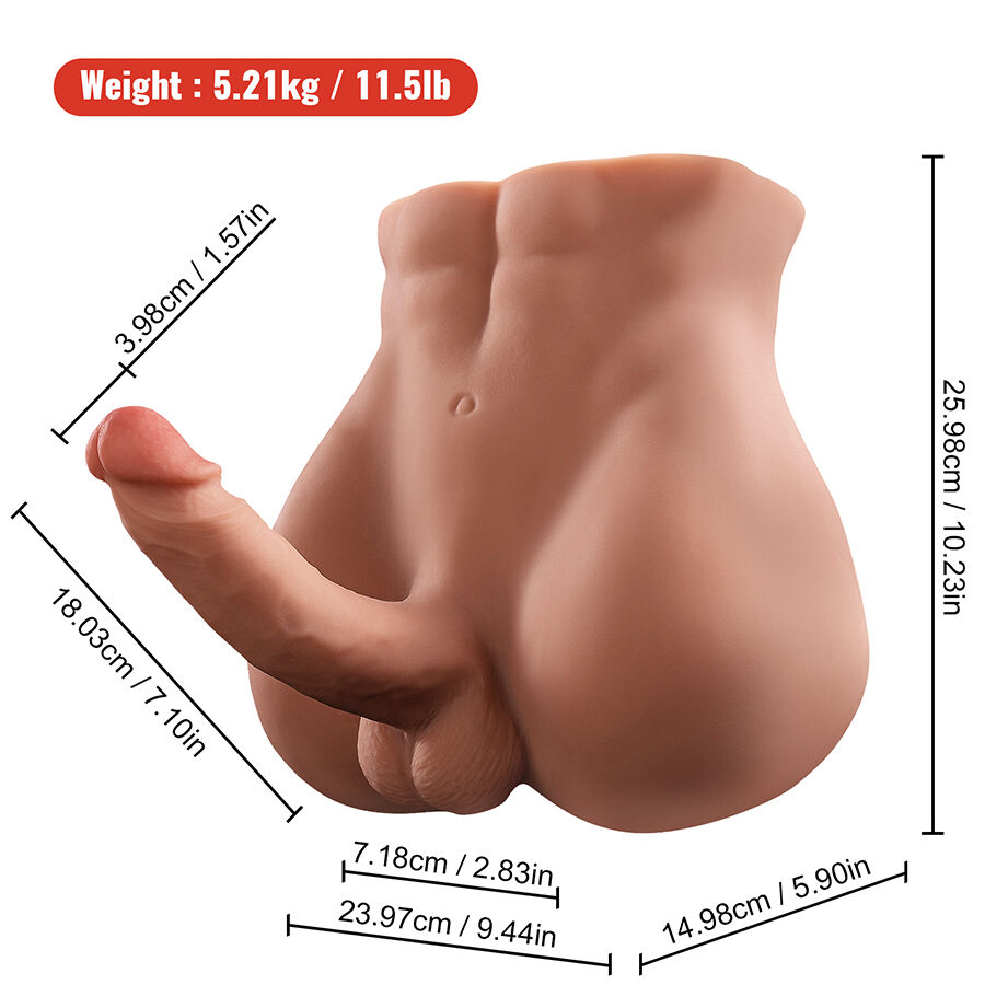 XISE - BERTLETT DILDO ASS GODE RÉALISTE ET MASTURBATEUR ANUS POSITION FRONTALE AVEC POUSSÉE 18 CM – Image 5