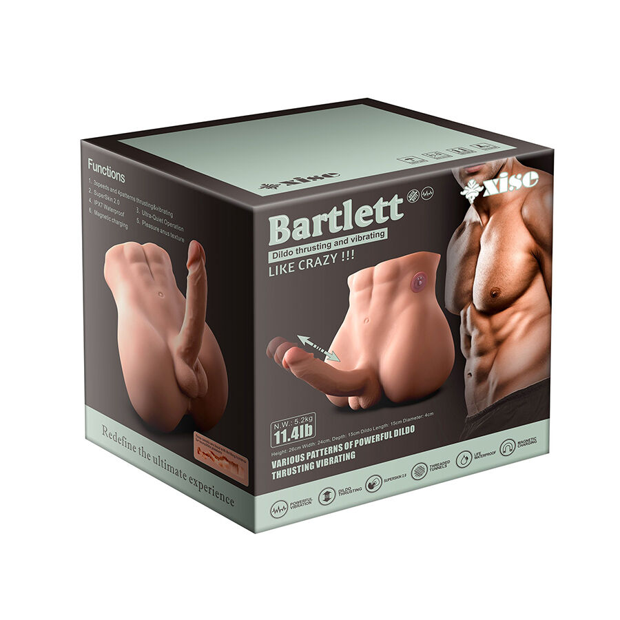 XISE - BERTLETT DILDO ASS GODE RÉALISTE ET MASTURBATEUR ANUS POSITION FRONTALE AVEC POUSSÉE 18 CM – Image 10