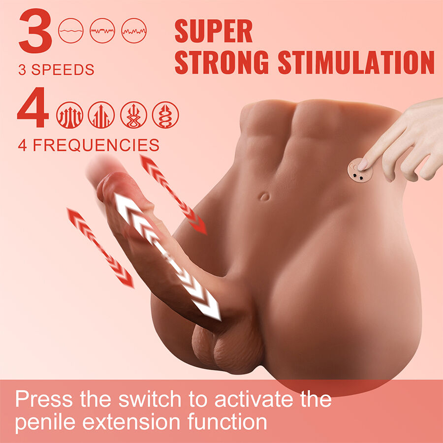 XISE - BERTLETT DILDO ASS GODE RÉALISTE ET MASTURBATEUR ANUS POSITION FRONTALE AVEC POUSSÉE 18 CM – Image 9
