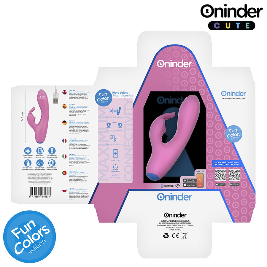 ONINDER CUTE - LOVE BUNNY VIBRATEUR POINT G CLITORIS - APPLICATION GRATUITE MONDIALE – Image 7