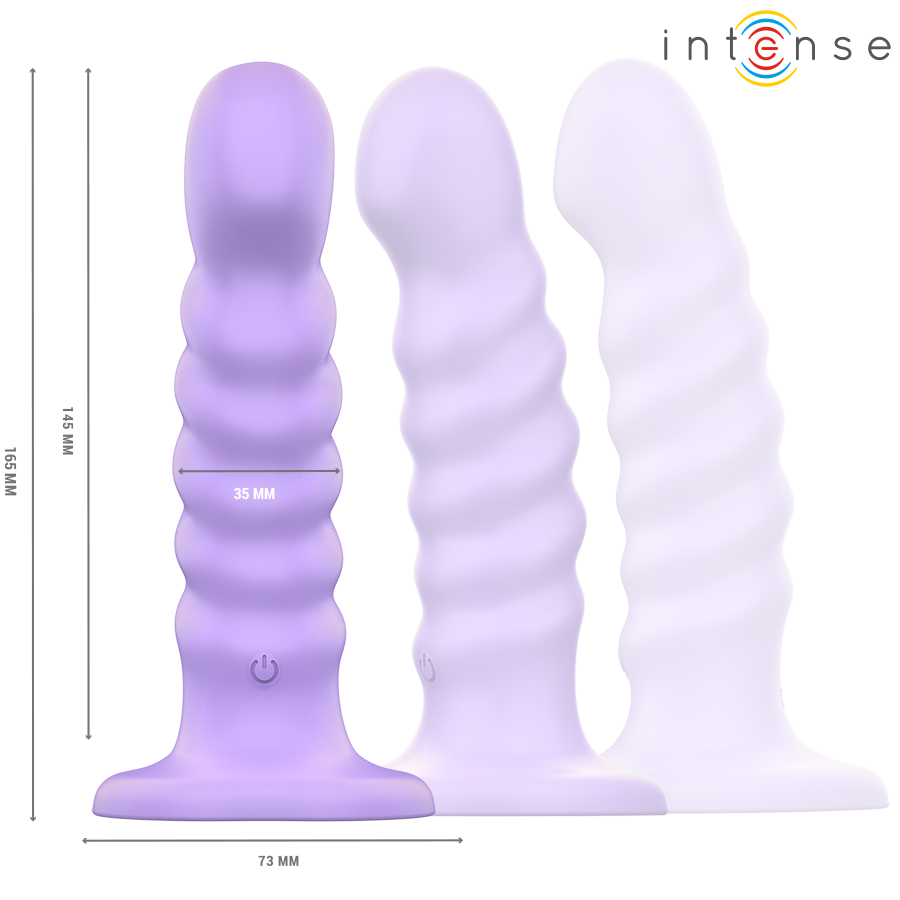INTENSE - BRENDA VIBRATEUR TAILLE M DESIGN SPIRALE 10 VIBRATIONS VIOLET TÉLÉCOMMANDE – Image 2