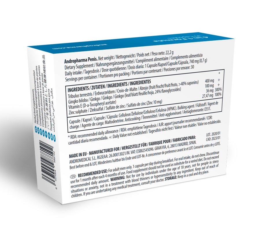 ANDROPHARMA PENIS - SUPPLÉMENT D''AGRANDISSEMENT DU PÉNIS – Image 2