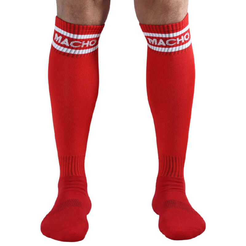 MACHO - CHAUSSETTES LONGUES TAILLE UNIQUE ROUGE – Image 2