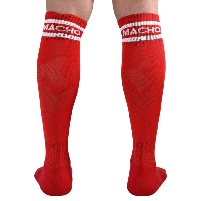 MACHO - CHAUSSETTES LONGUES TAILLE UNIQUE ROUGE – Image 3