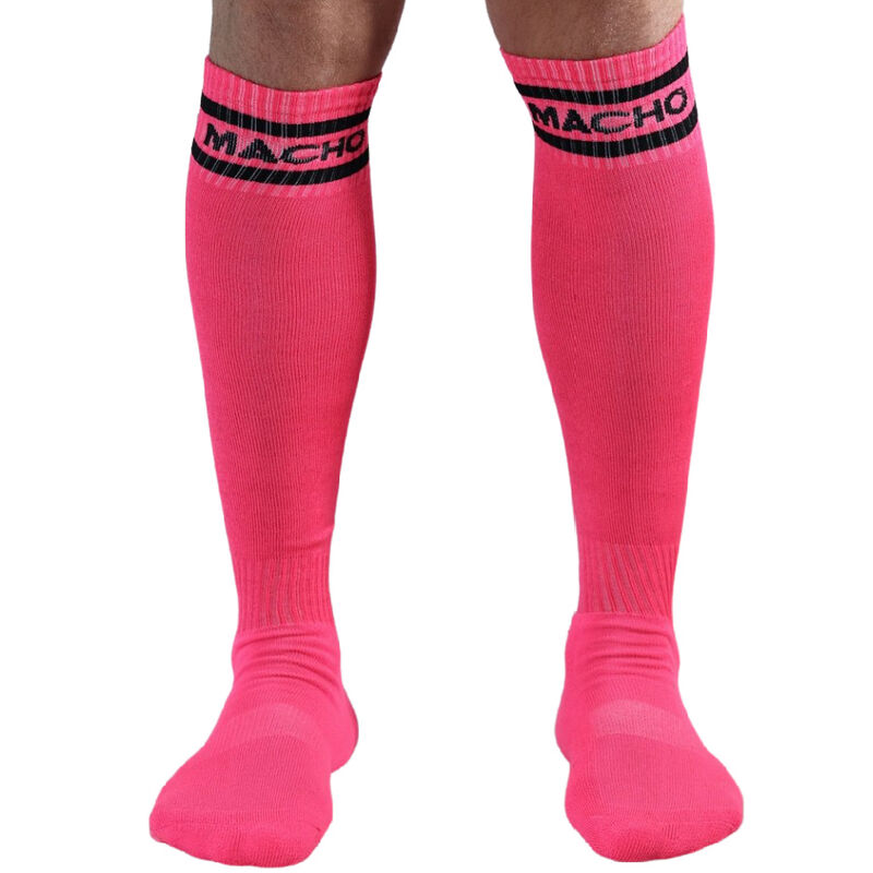 MACHO - CHAUSSETTES LONGUES TAILLE UNIQUE ROSE – Image 2
