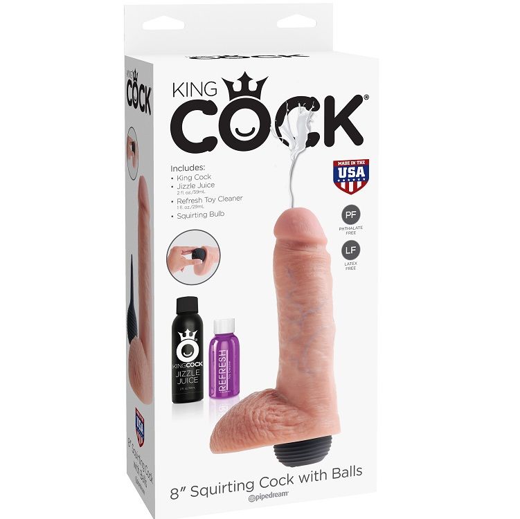 KING COCK - PÉNIS ÉJACULATEUR NATUREL RÉALISTE 20.32 CM – Image 2