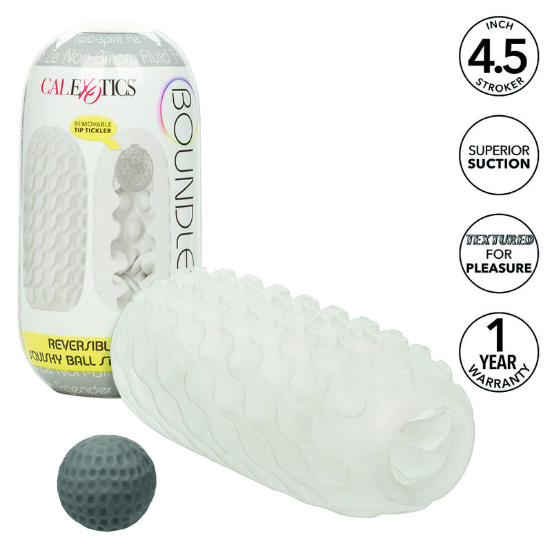 CALEXOTICS - BOUNDLESS RÉVERSIBLE SQUISHY BALL STROKE JAUNE – Image 2
