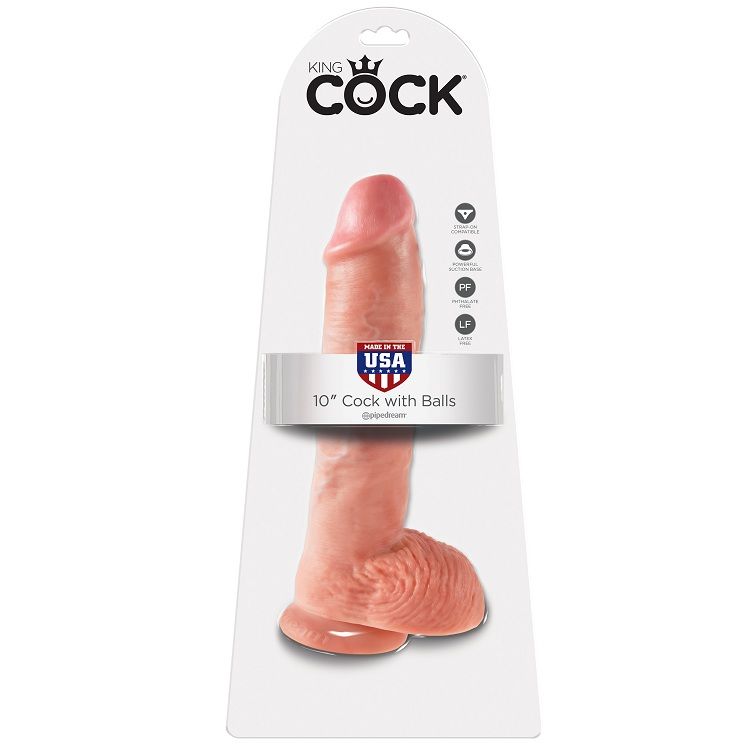 KING COCK - 10 CHAIR DE GODE AVEC BOULES 26.5 CM – Image 2