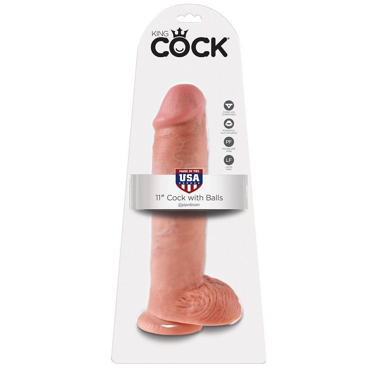 KING COCK - 11 CHAIR DE GODE AVEC BOULES 28 CM – Image 2
