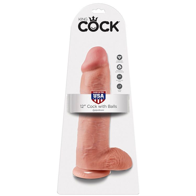 KING COCK - 12 CHAIR DE GODE AVEC BOULES 30.48 CM – Image 2