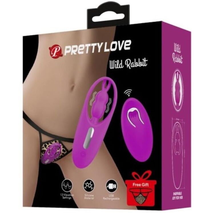 PRETTY LOVE - WILD RABBIT STIMULATEUR POUR CULOTTES AVEC TÉLÉCOMMANDE LILAS – Image 2