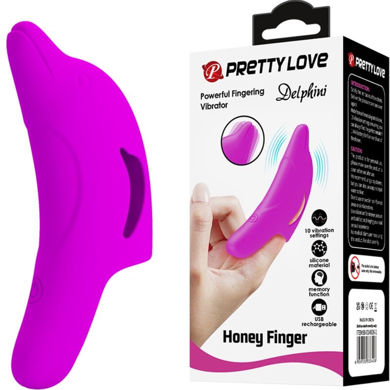 PRETTY LOVE - PUISSANT STIMULATEUR DE DOIGTS VIOLET DELPHINI – Image 2