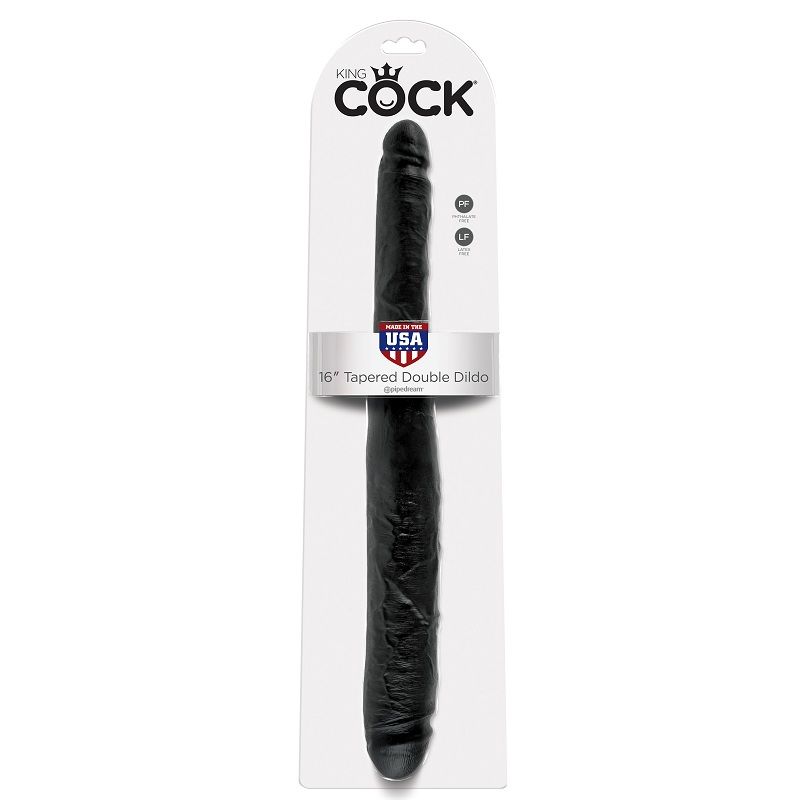 KING COCK DILDO DOBLE NEGRO 40.6 CM – Image 2