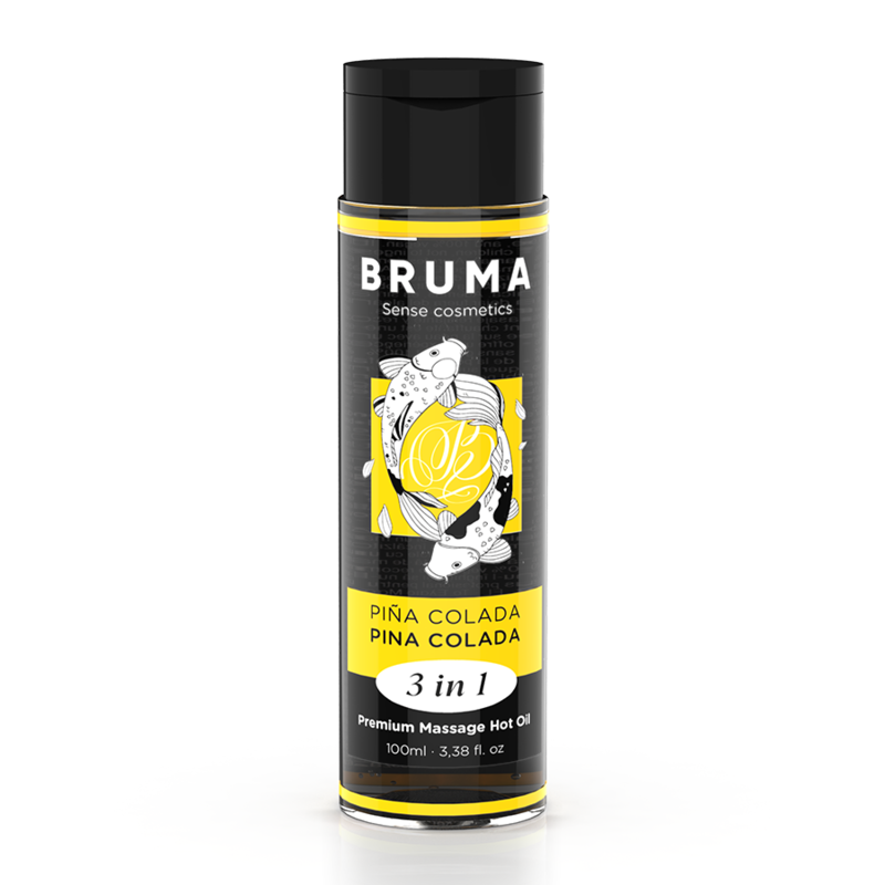 BRUMA - HUILE DE MASSAGE PREMIUM EFFET CHALEUR SAVEUR PINA COLADA 3 EN 1 - 100 ML – Image 2