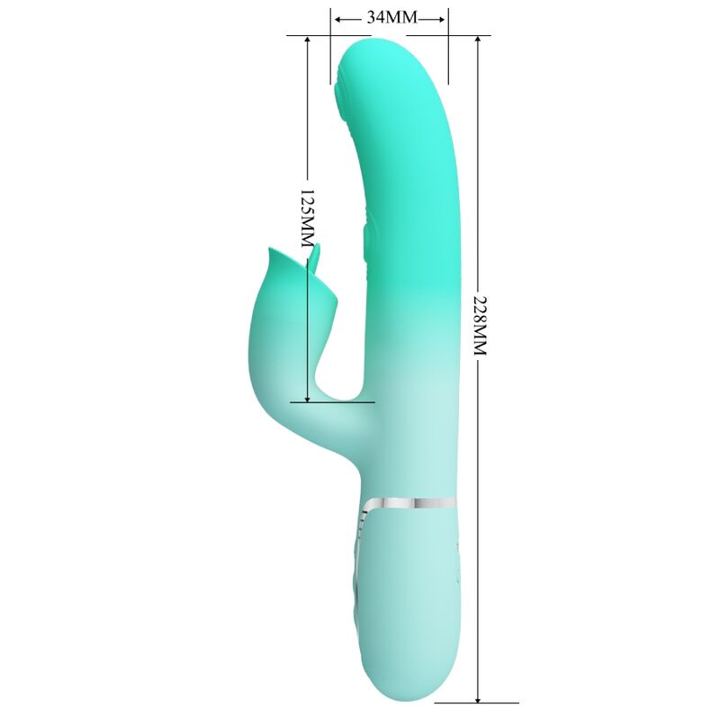 PRETTY LOVE - VIBRATEUR LAPIN MULTIFONCTION GIGI VERT AQUA – Image 10