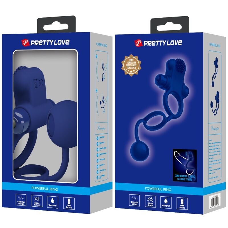 PRETTY LOVE - REMINGTON DOUBLE ANNEAU VIBRANT AVEC PLUG BLEU – Image 10