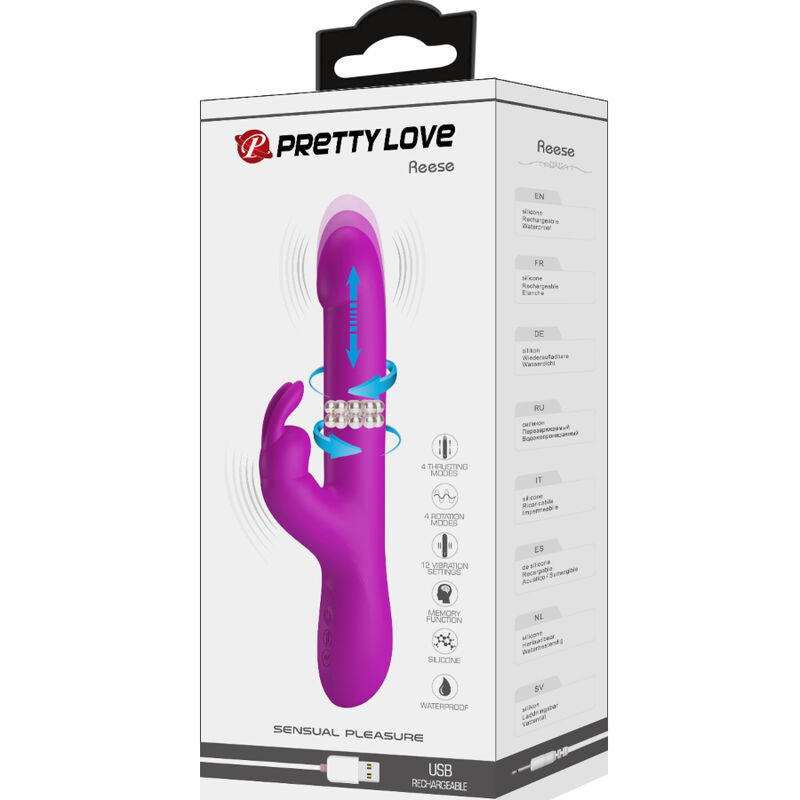 PRETTY LOVE - VIBRATEUR REESE AVEC ROTATION VIOLET – Image 10