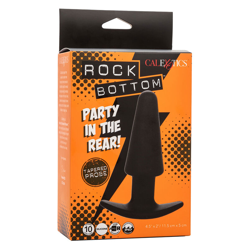 CALEXOTICS - ROCK BOTTOM TAPERED ANAL PLUG 10 VIBRATIONS SILICONE NOIR – Image 10