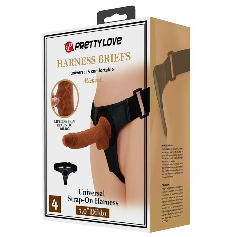 PRETTY LOVE - SLIP HARNAIS HARNAIS UNIVERSEL AVEC GODE MICHEAL 20 CM NOIR – Image 10