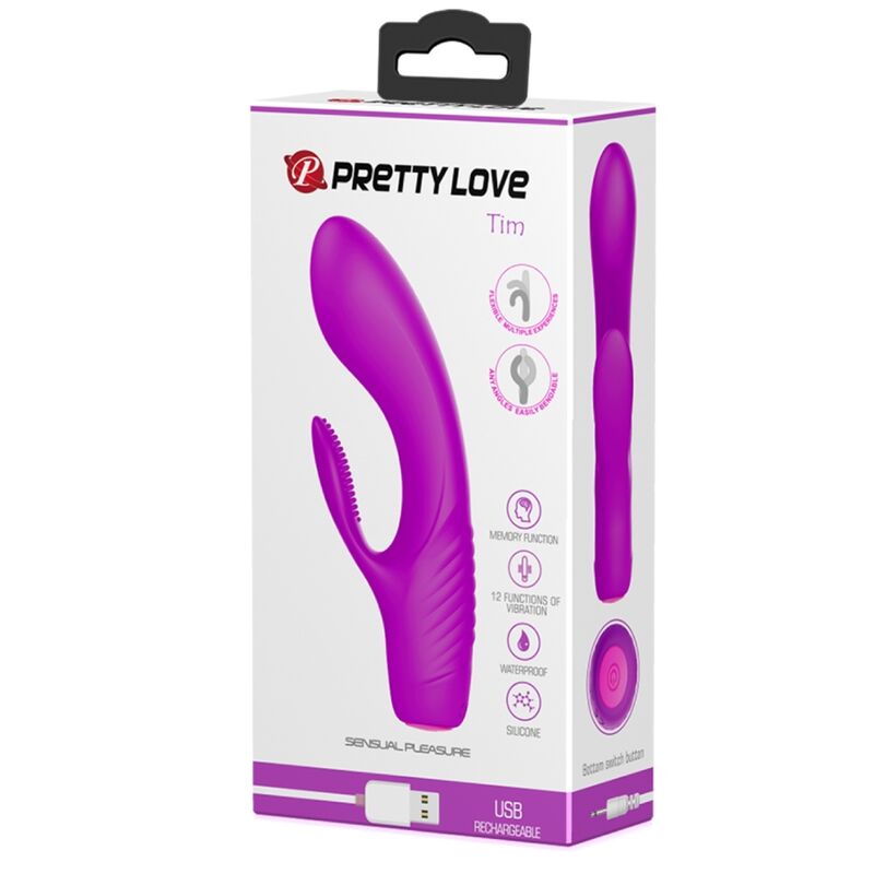 PRETTY LOVE - VIBRATEUR RECHARGEABLE TIM PURPLE – Image 10